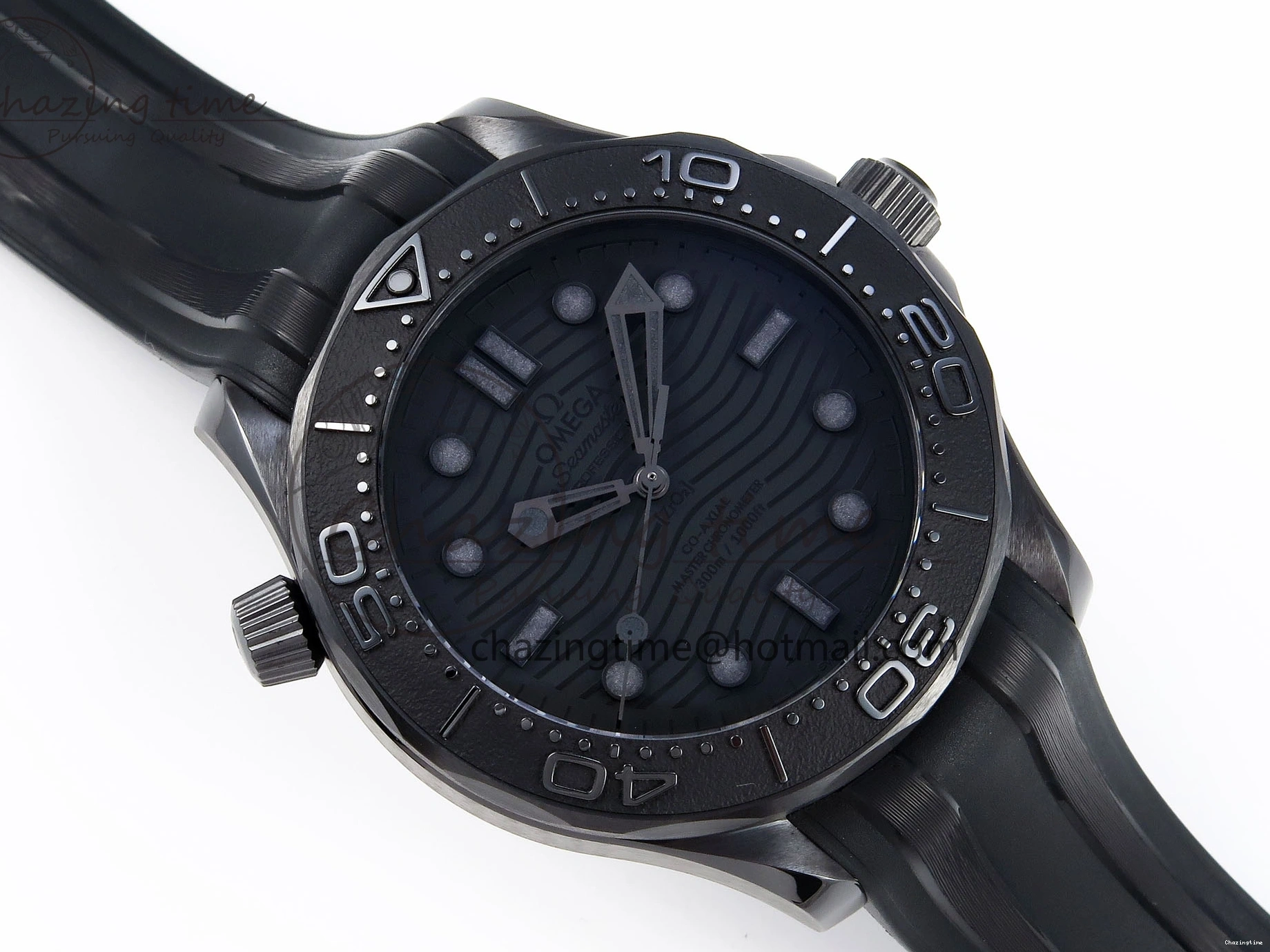 0325 SEAMASTER 300M 43.5MM BLACK CERAMIC VSF 1:1 BEST EDITION BLACK DIAL ON BLACK RUBBER STRAP A FashionForward 7766